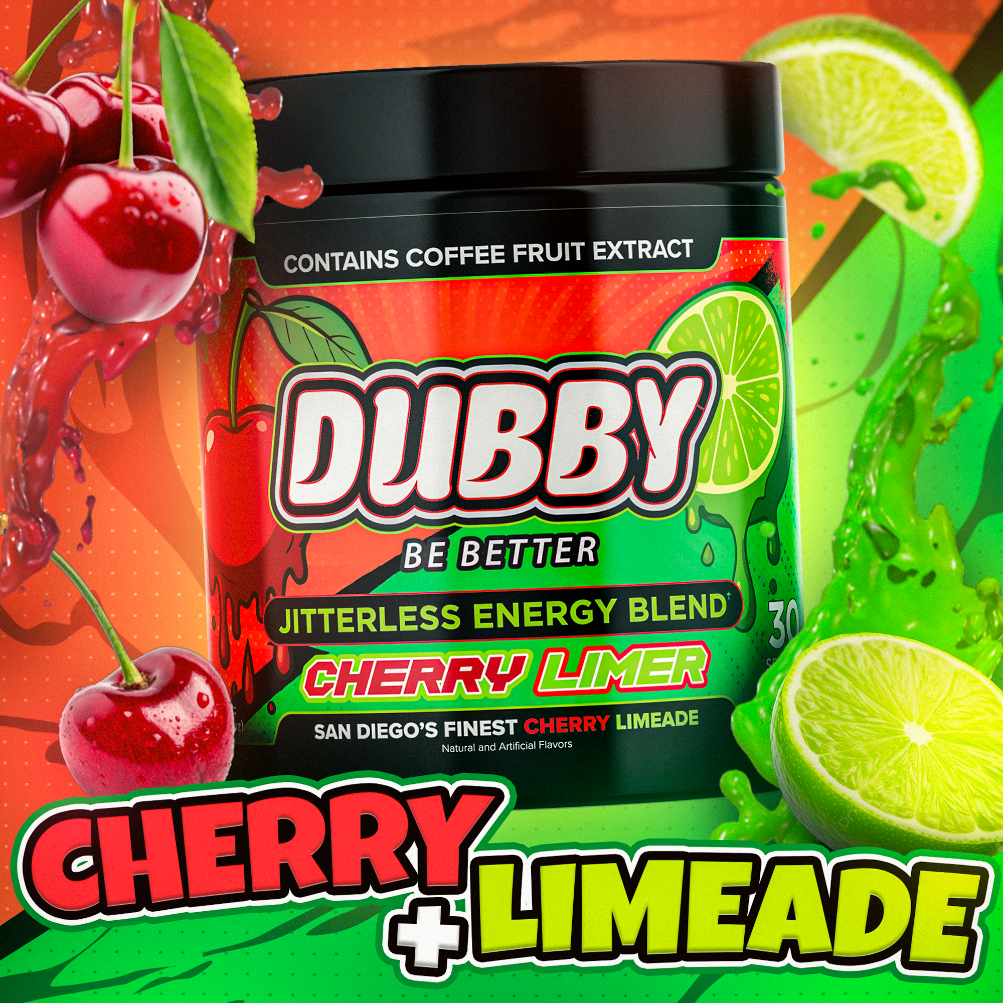 Cherry Limer Energy Drink Tub