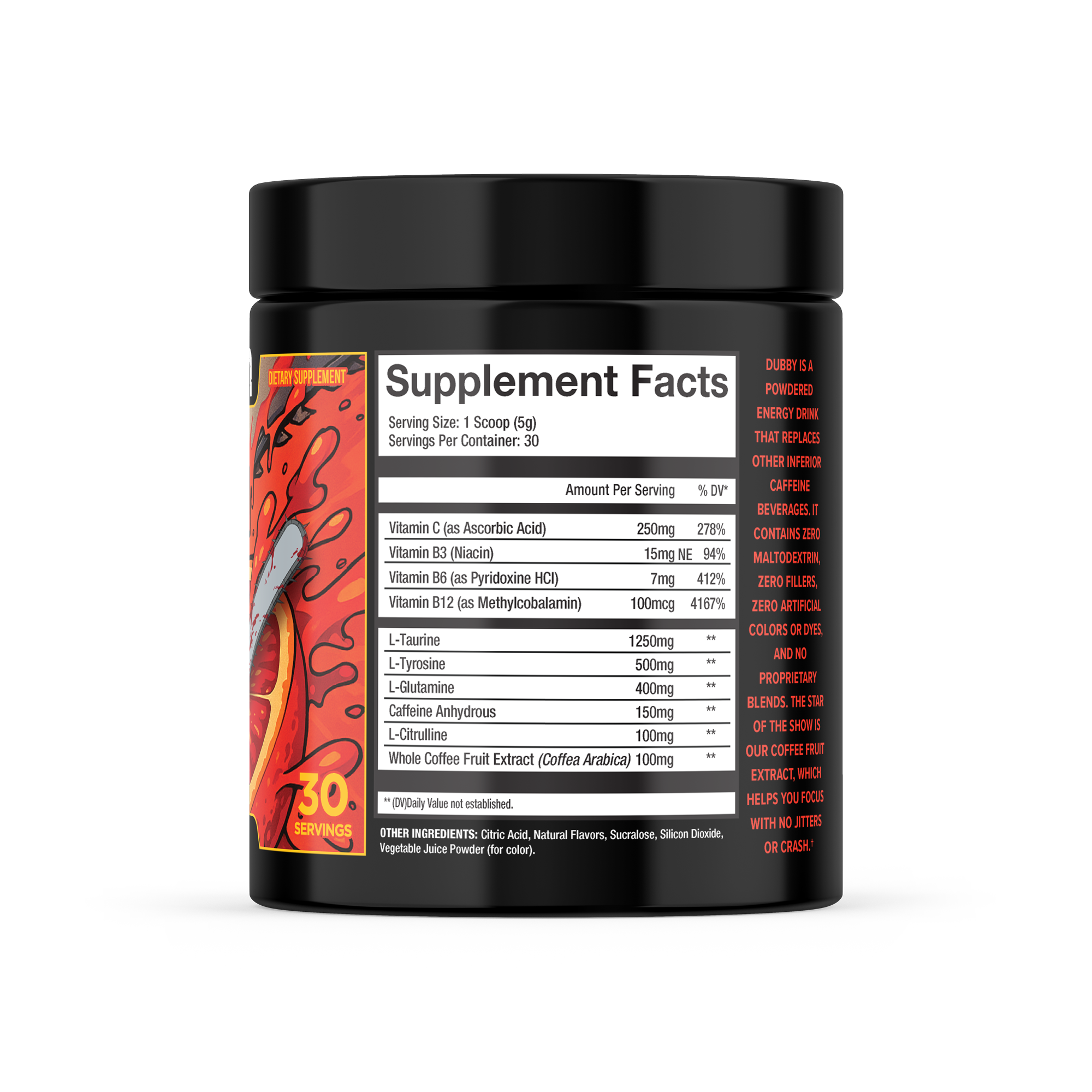 Bleedin' Orange Chainsaw Man Official License Energy Drink Tub