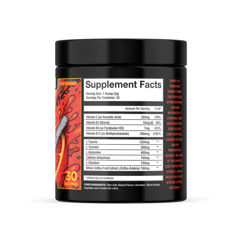 Bleedin' Orange Chainsaw Man Official License Energy Drink Tub