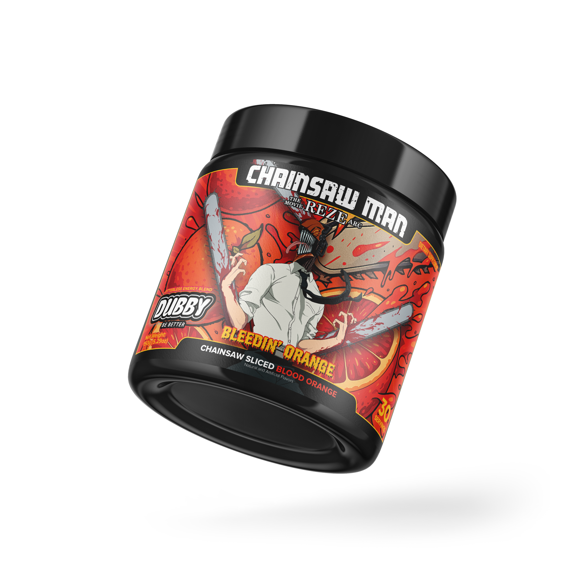 Bleedin' Orange Chainsaw Man Official License Energy Drink Tub