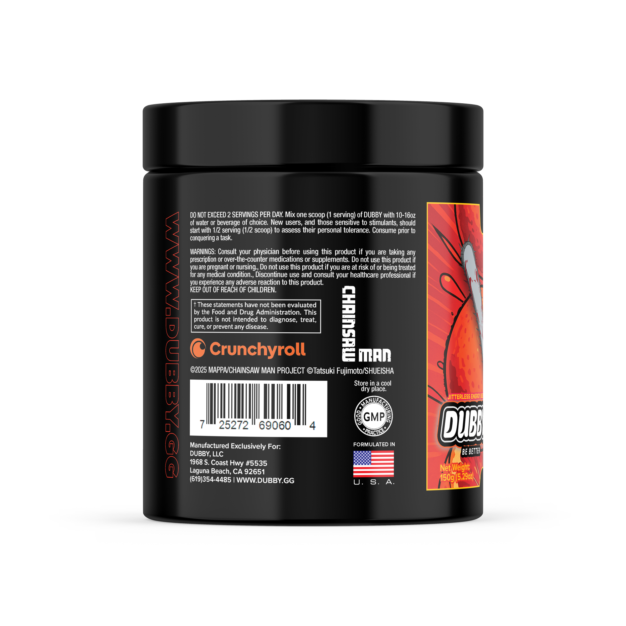 Bleedin' Orange Chainsaw Man Official License Energy Drink Tub