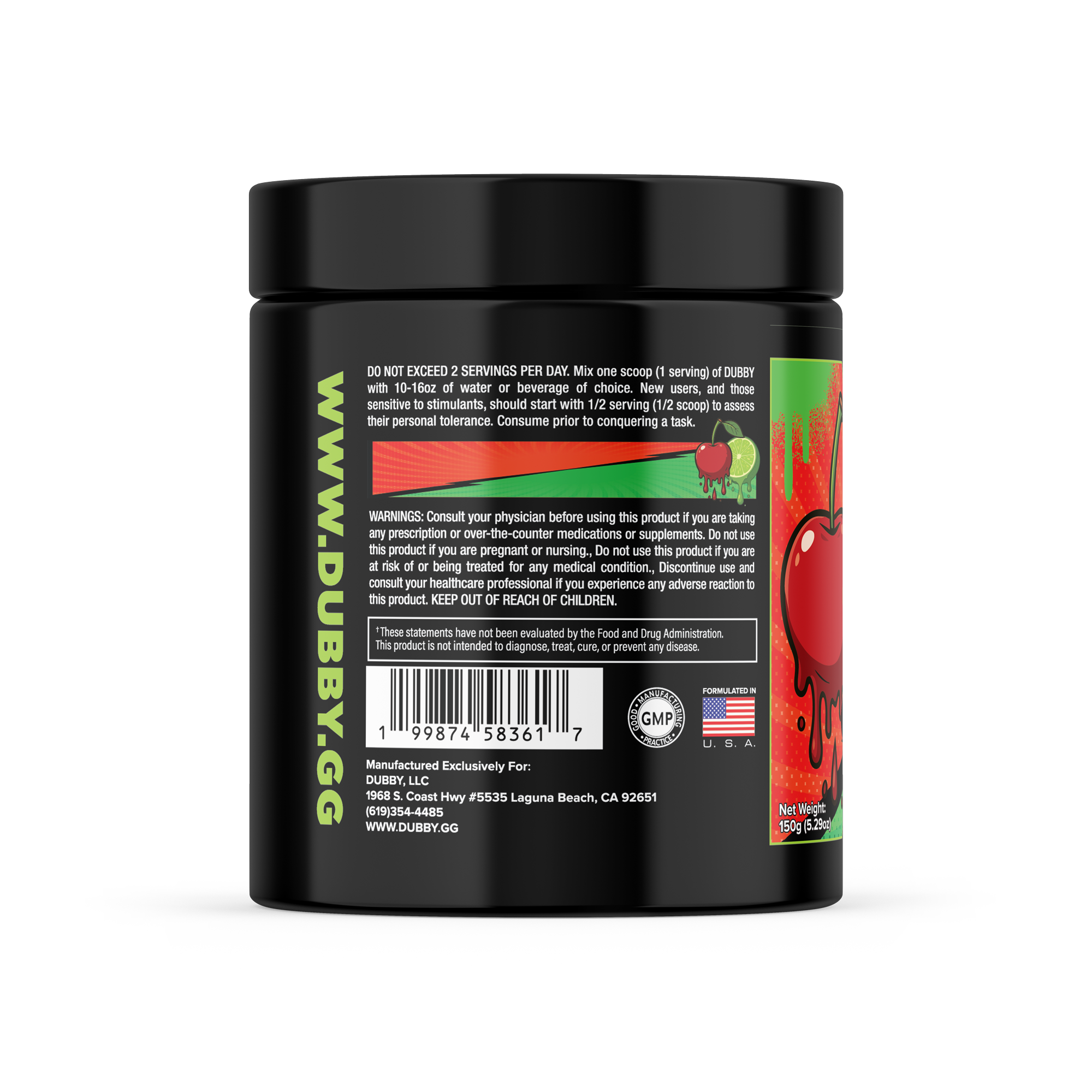 Cherry Limer Energy Drink Tub