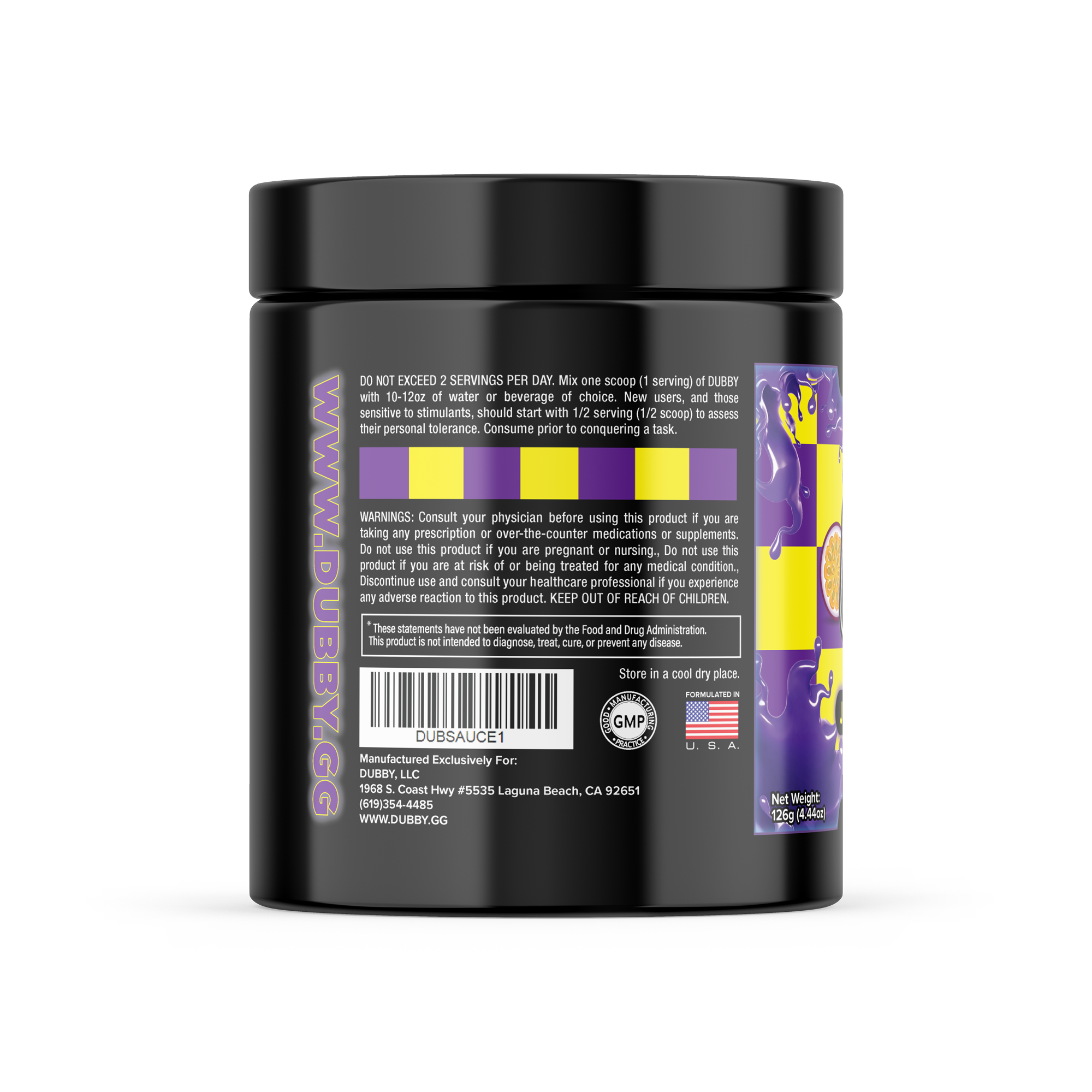 Purple Dubsauce Energy Drink Tub