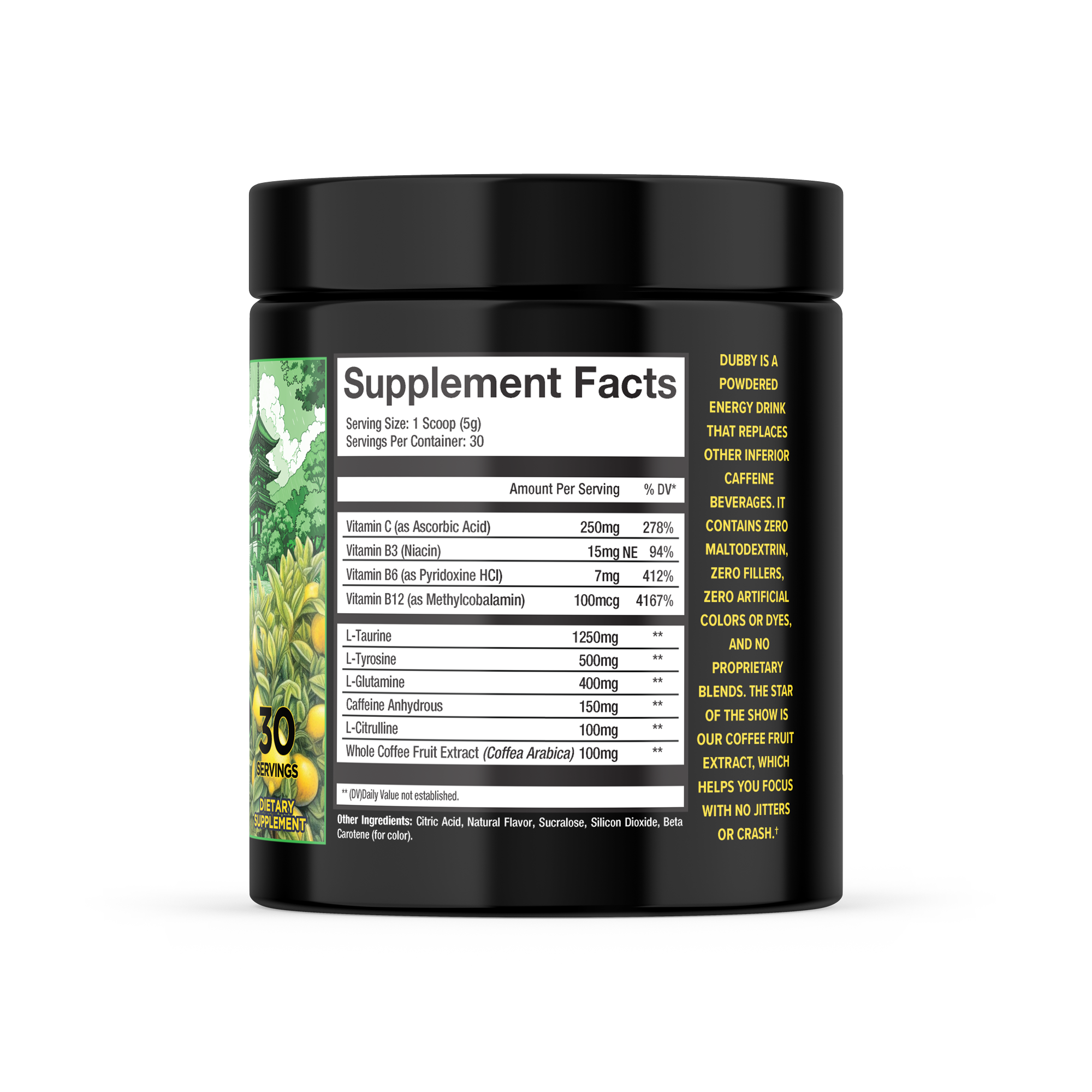 Japanese Yuzu Flavor Energy Drink Tub