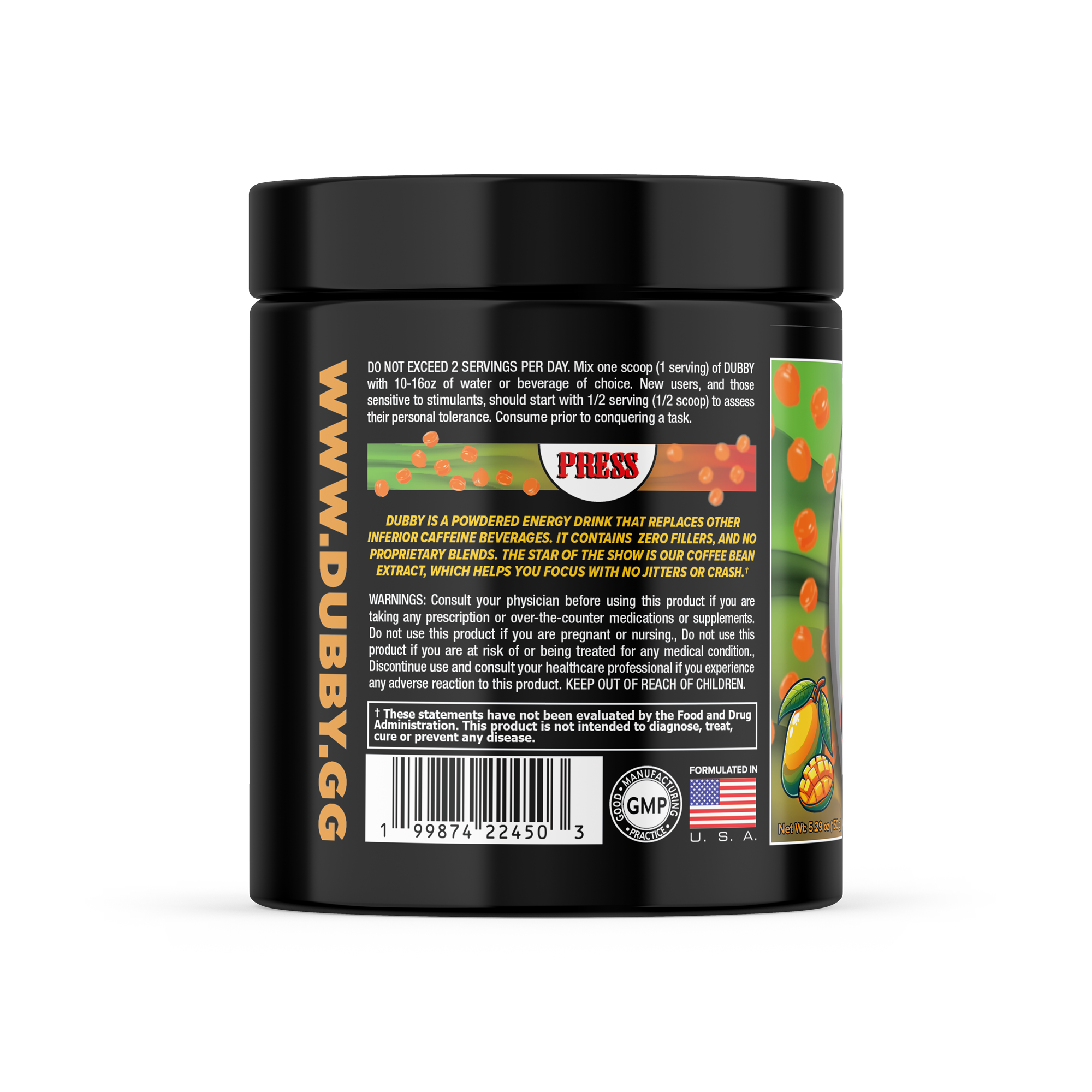 Mango Drops Energy Drink Tub