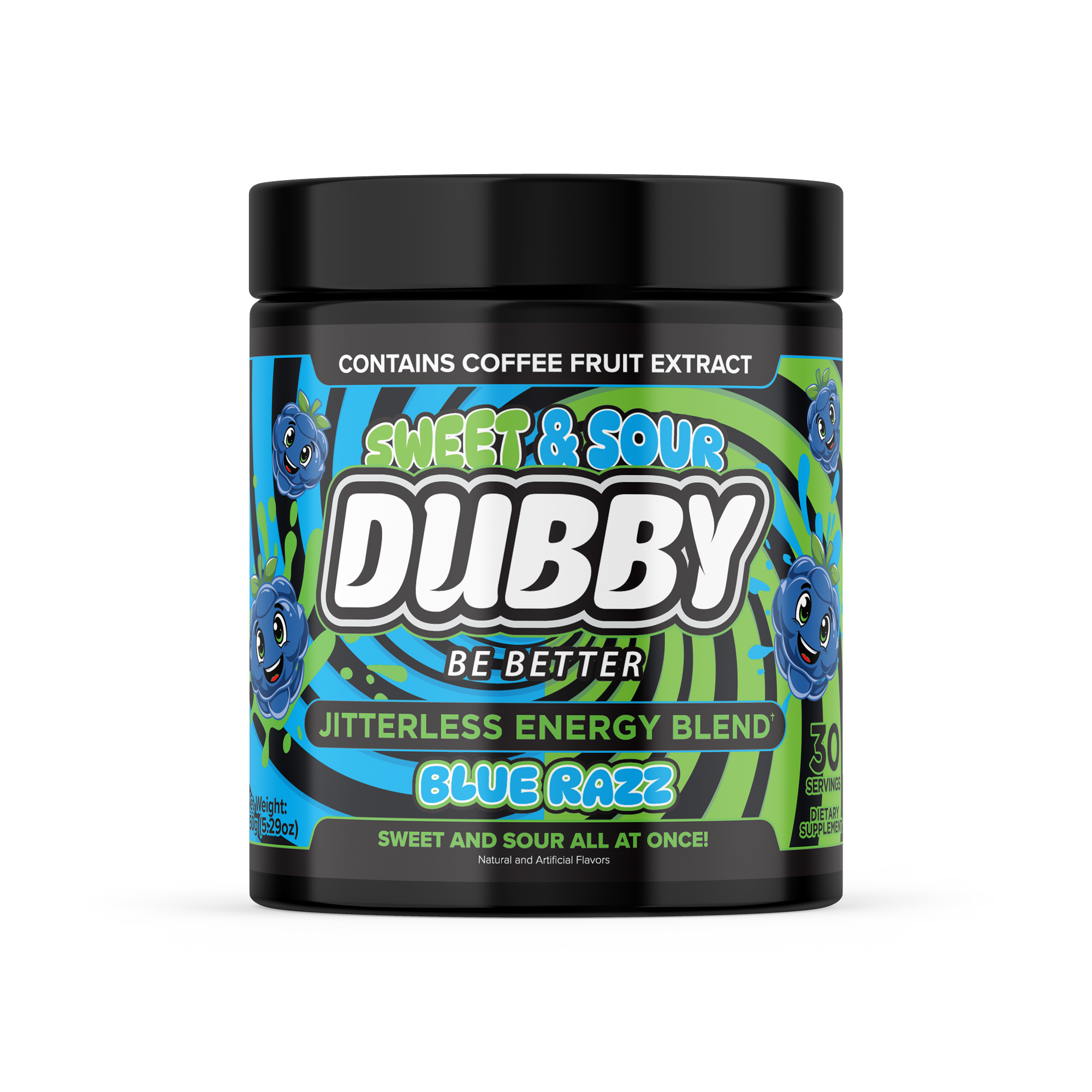 Sweet & Sour Blue Razz Energy Drink Tub