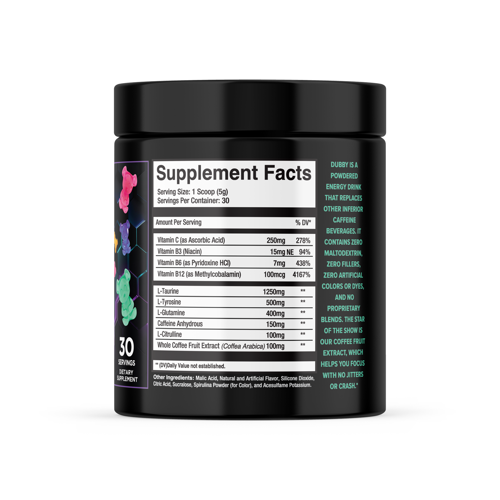 Sour Gummy Bear Energy Drink Tub