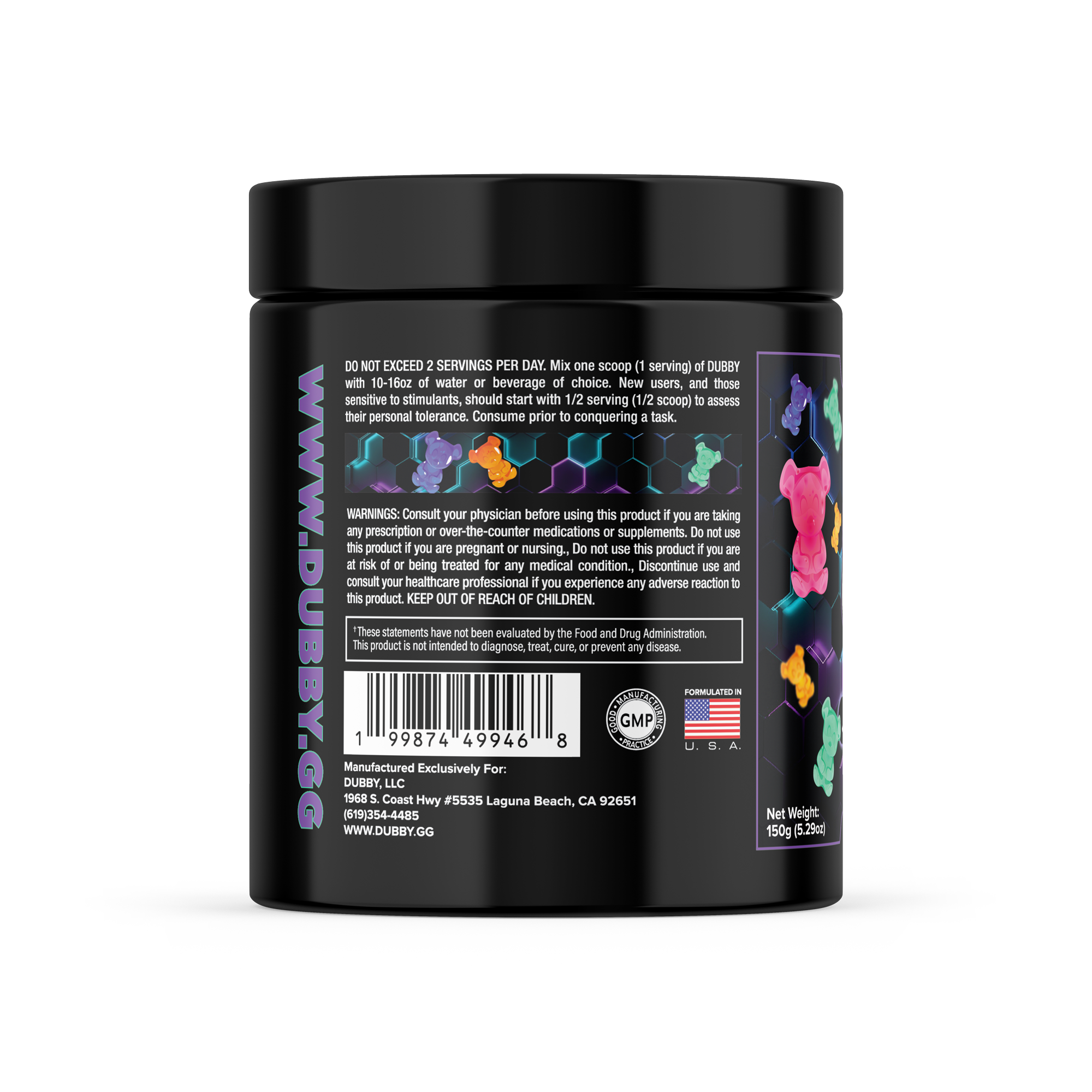 Sour Gummy Bear Energy Drink Tub