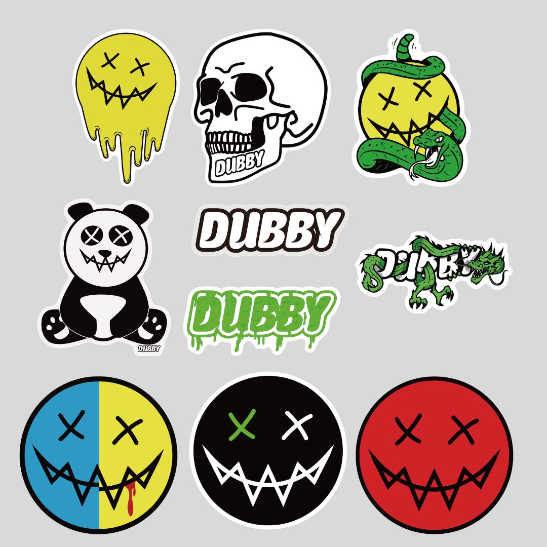 Dubby Riley Photos Dubby Decal Sticker Kit 10pc – Dubby Energy