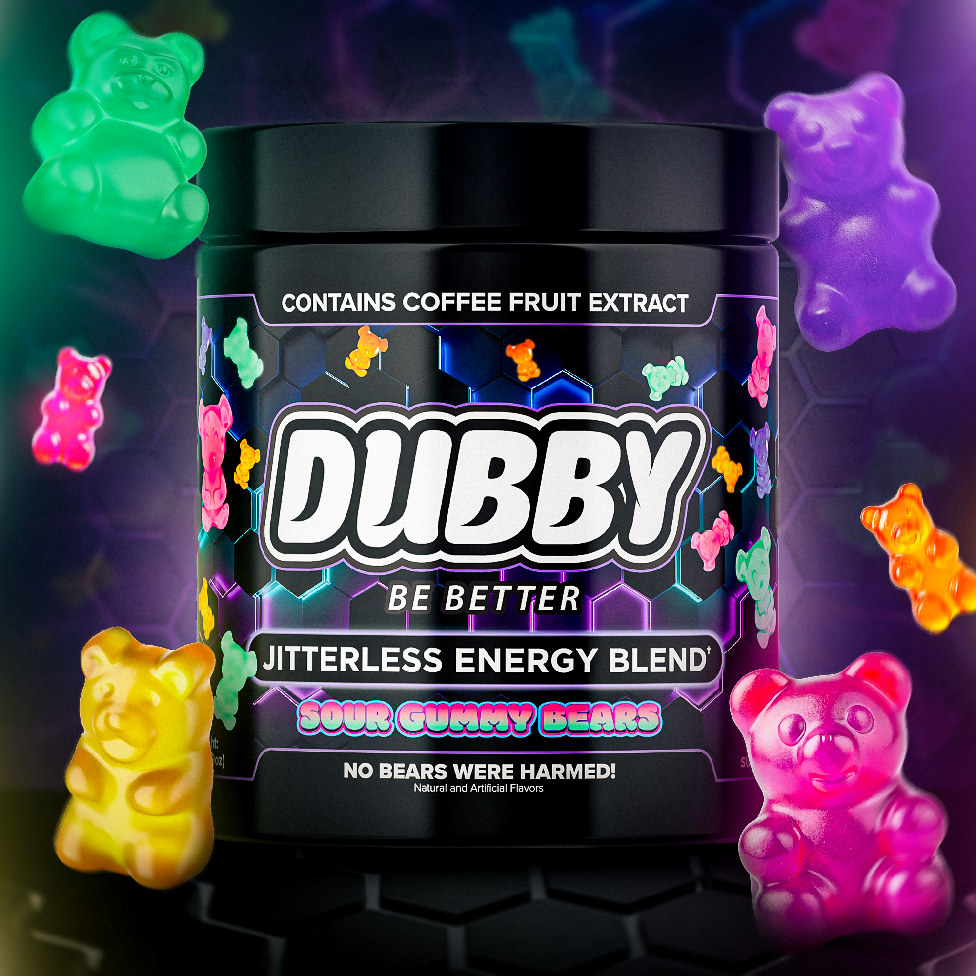 Sour Gummy Bear Energy Drink Tub