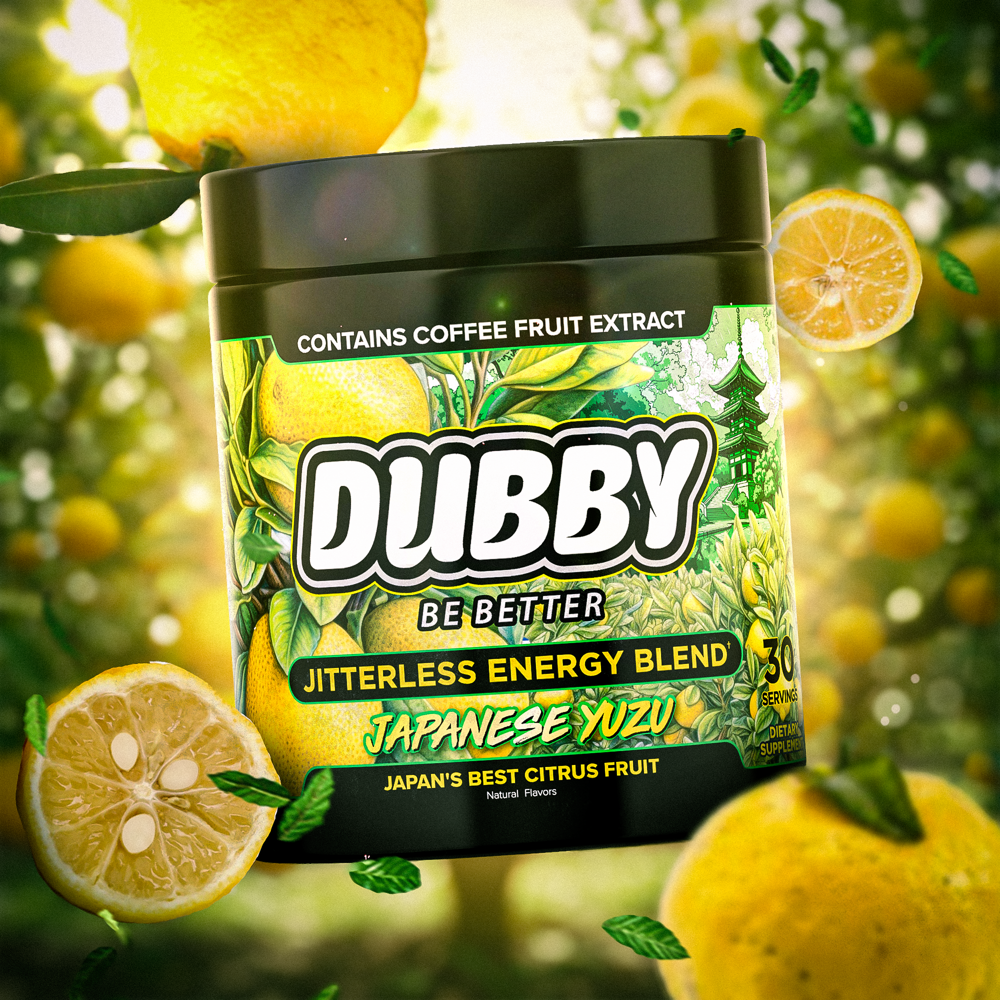 Japanese Yuzu Flavor Energy Drink Tub