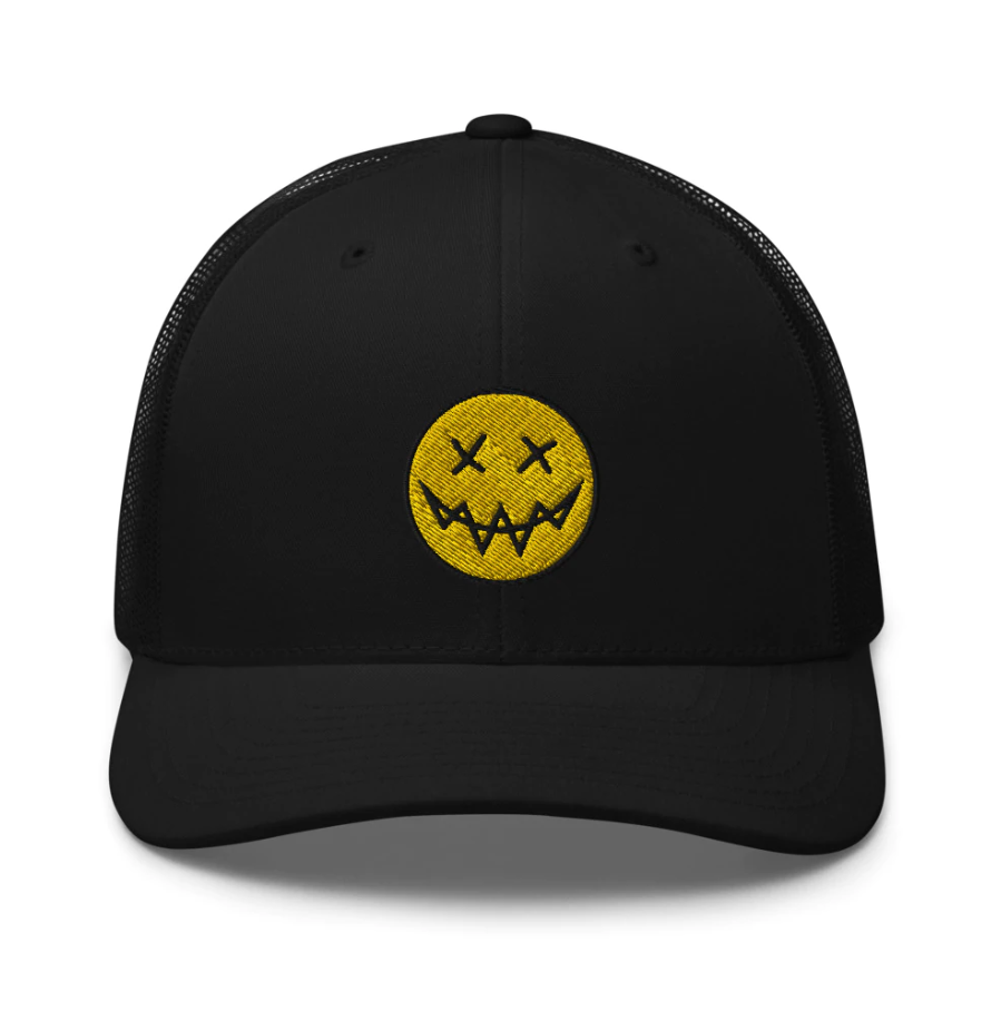 Black Dubby Smiley Hat - Be Better